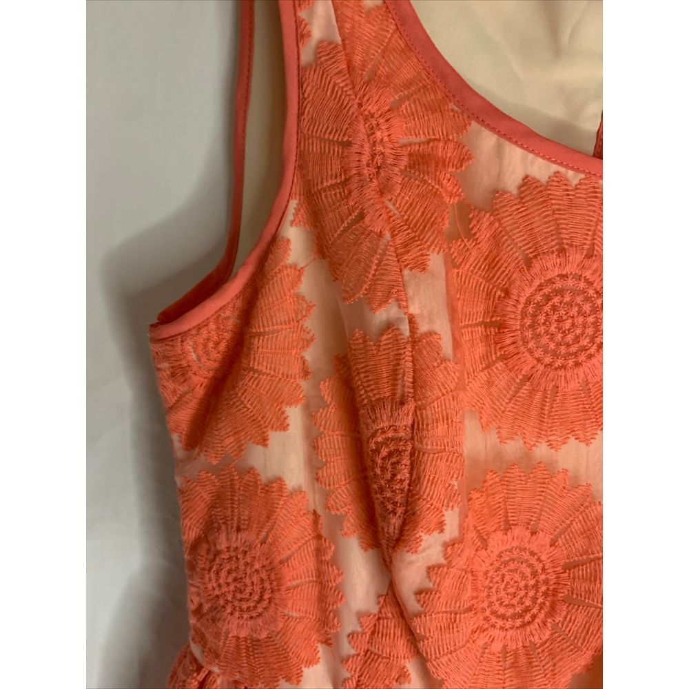 LC Lauren Conrad Sunflower Lace Overlay Fit & Flare Sleeveless Summer Dress sz4 - Picture 7 of 8